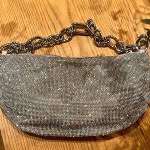 Cult Gaia Silver mini shoulder bag #partybag